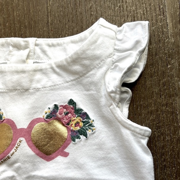 EUC Janie and Jack Flower Sunglass Sleeveless Shirt - Picture 6 of 7